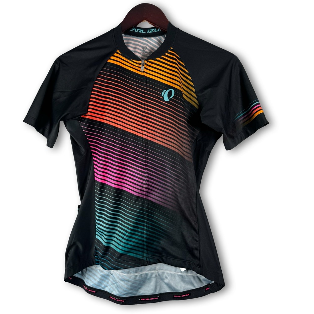 Pearl Izumi New Womens Cycling Jersey Black Short Sleeve Shirt Sz L Large
